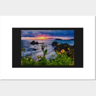 Wildflowers at Sunset Posters and Art